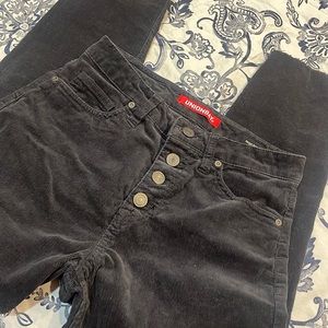 High waisted Union Bay crop dark gray corduroy size 1